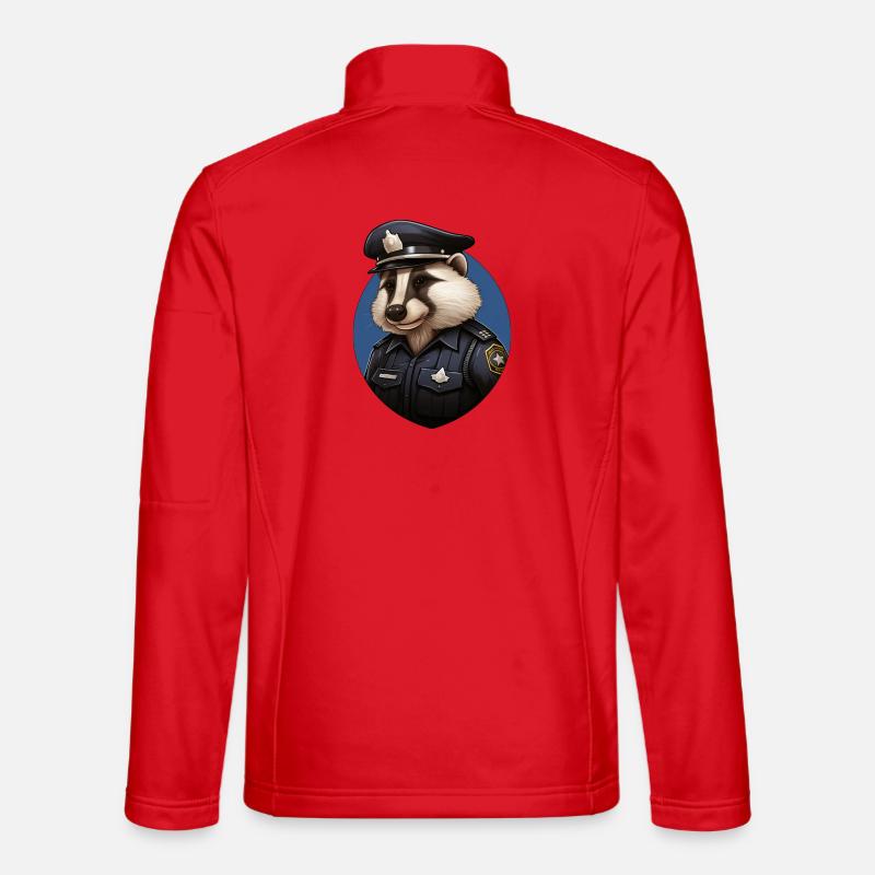 Police Badger - Unisex Softshell Jacket - red