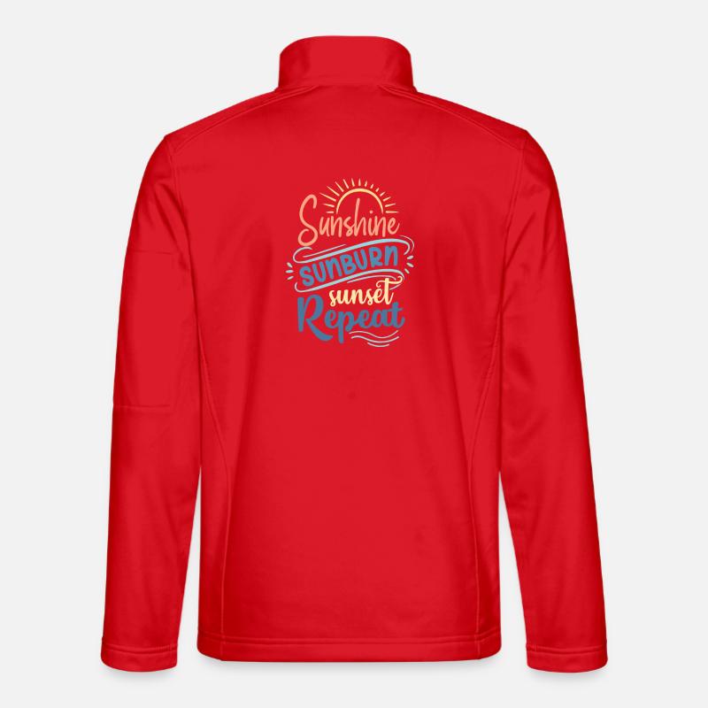 Sunshine Sunburn Sunset Repeat - Unisex Softshell Jacket - red