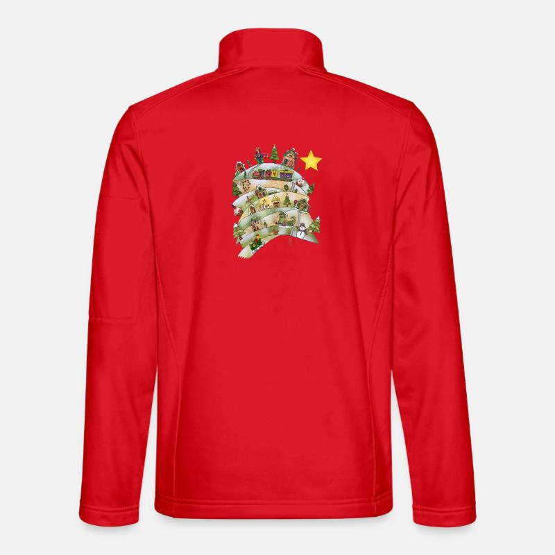 Weihnachtsdorf - Unisex Softshelljacke - Rot