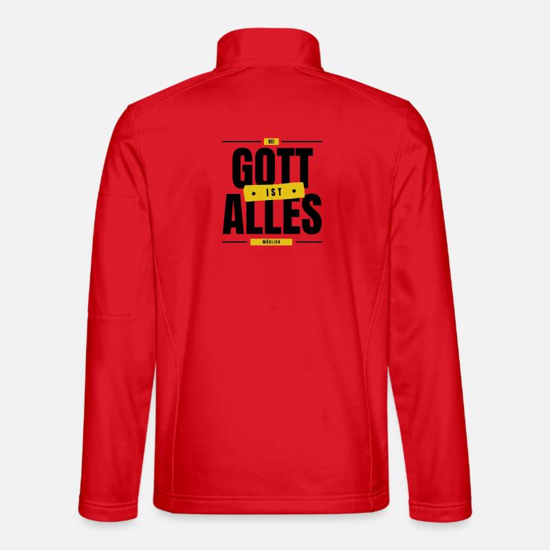 Bei Gott ist alles Möglich - Unisex Softshelljacke - Rot