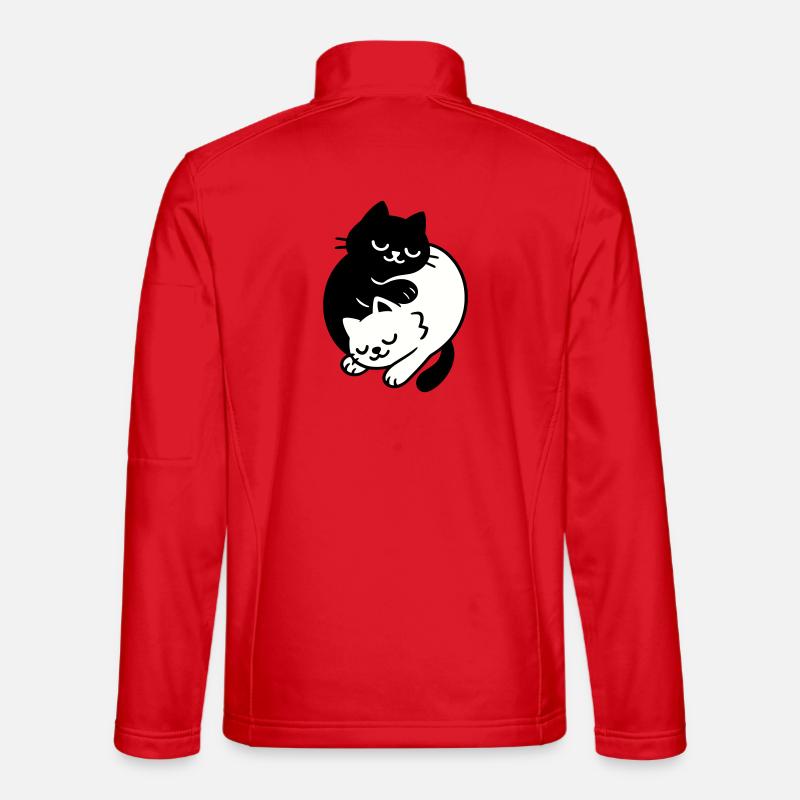 Ying-Yang Cats #2 - Unisex Softshelljacke - Rot