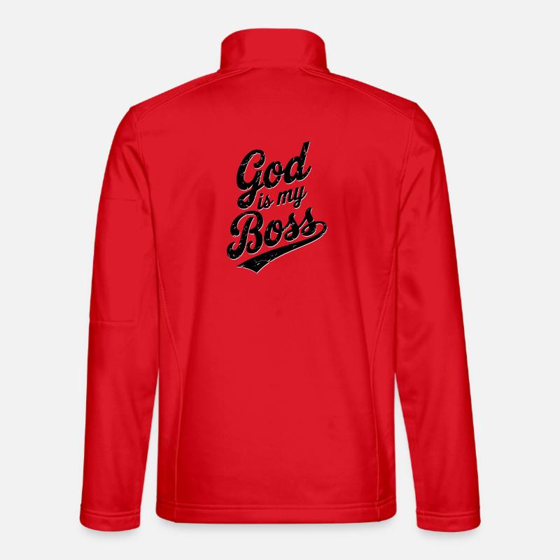God is my - Unisex Softshelljacke - Rot
