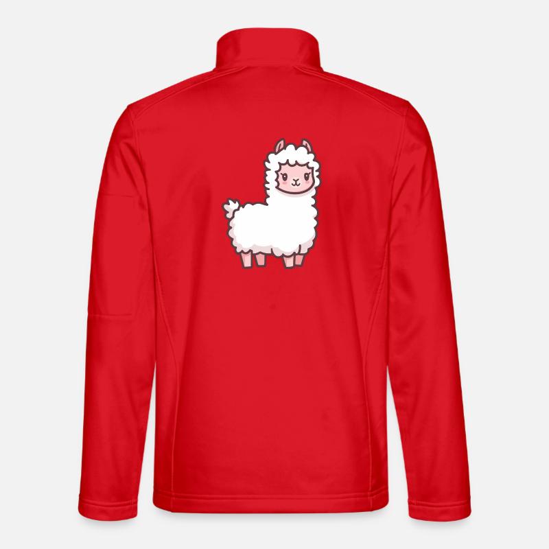 Dessin animé mignon de lama Veste en tissu softshell Unisexe