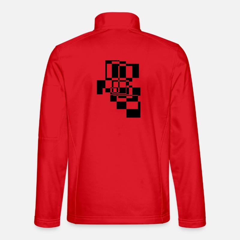 Abstract Shapes and Patterns Gift - Unisex Softshell Jacket - red