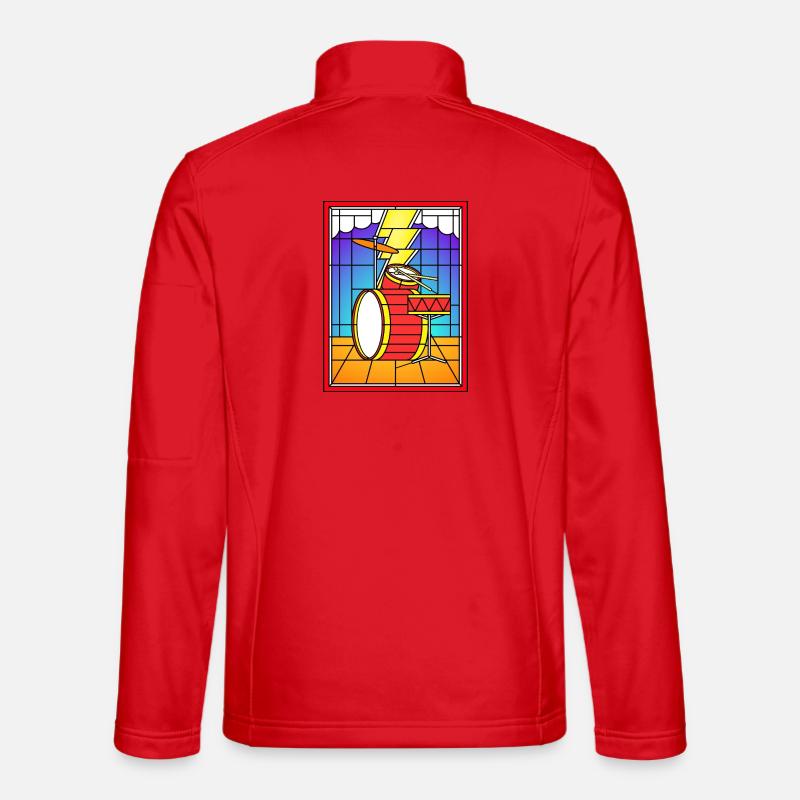 Buntglas-Schlagzeug Set Unisex Softshelljacke