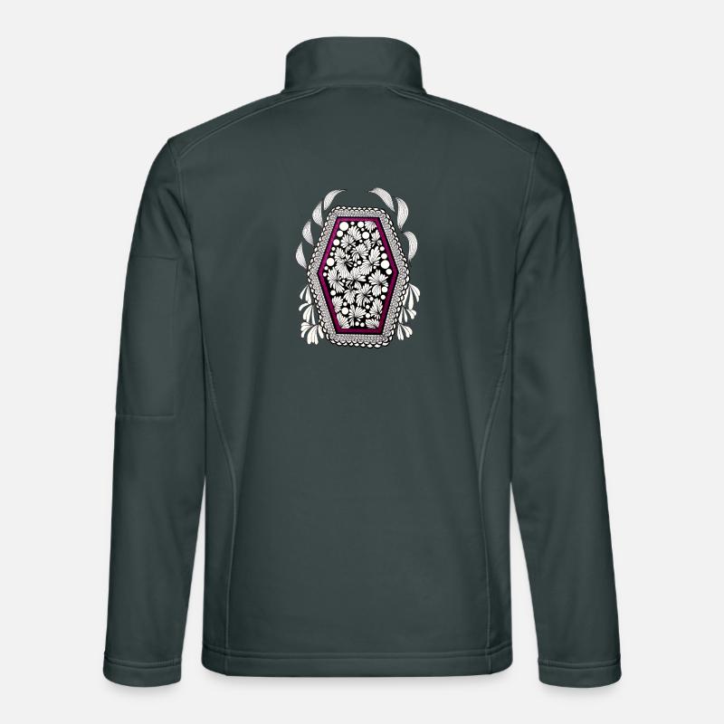 Flower frame in magenta frame Unisex Softshell Jacket