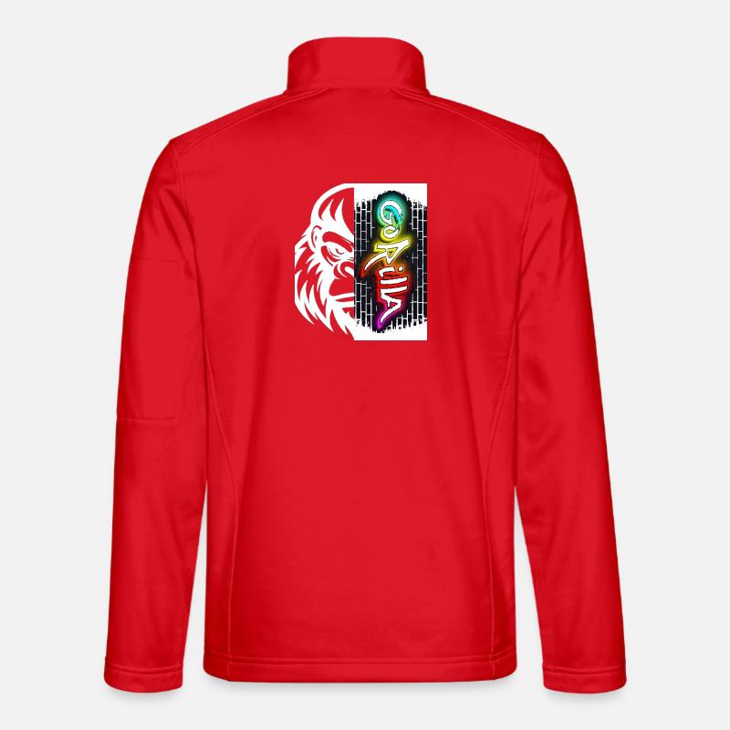 Texte de graffiti néon sur brique - Veste en tissu softshell Unisexe - rouge