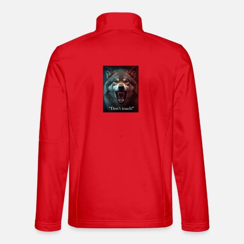 Wolf Attack Don't Touch - Unisex Softshell Jacket - red