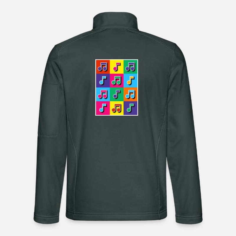 Pop Art Music Notes Mosaic Unisex Softshell Jacket