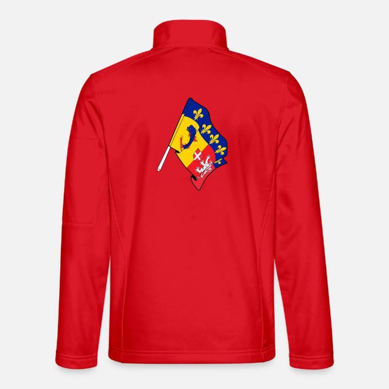 Rhône-Alpes Flag - Unisex Softshell Jacket - red