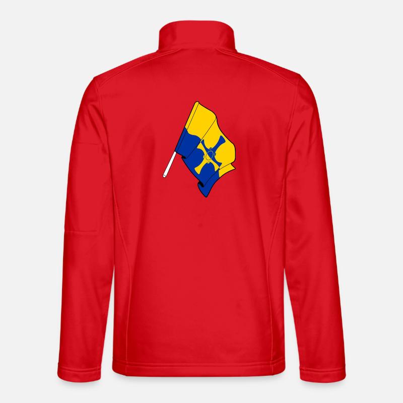Flagge von Durham - Unisex Softshelljacke - Rot
