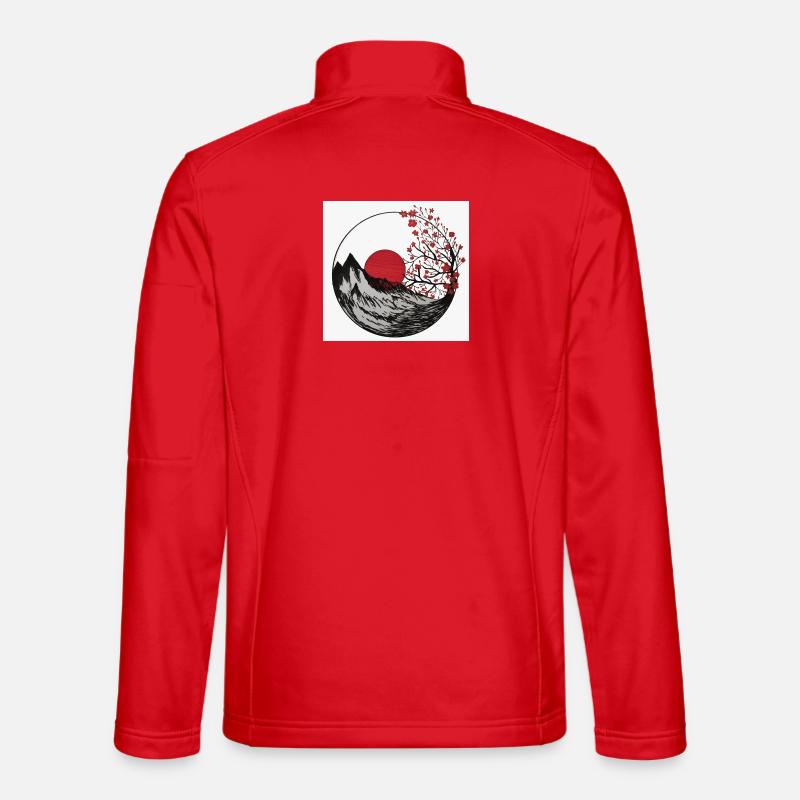 Fuji-Berg - Unisex Softshelljacke - Rot