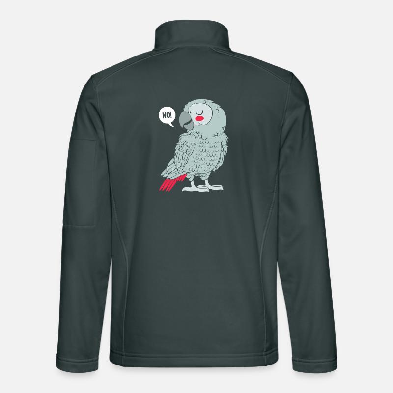 Papagei Grau Graupapagei Unisex Softshelljacke
