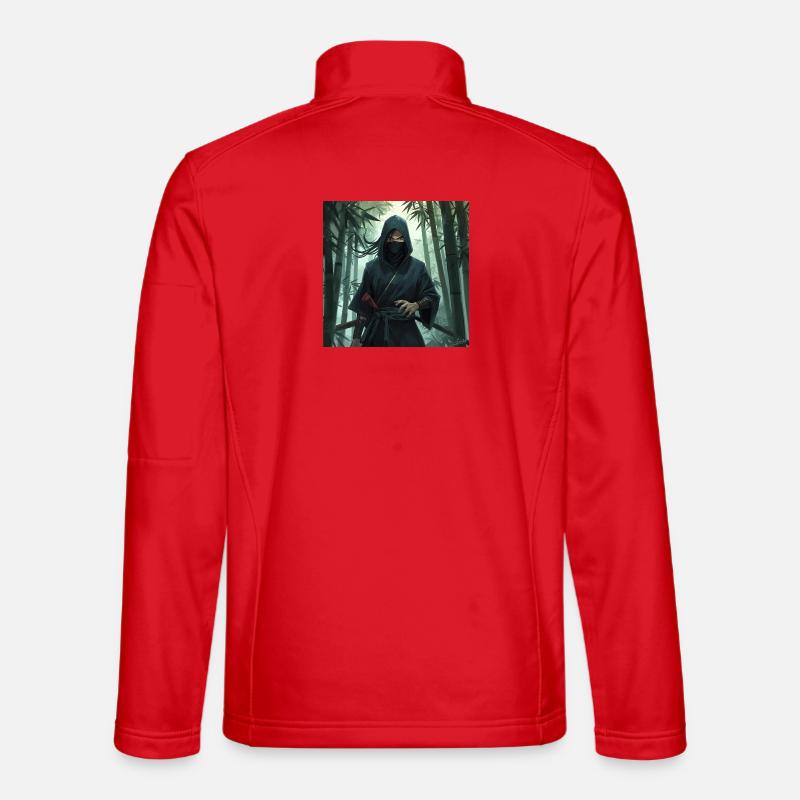 Ninja dans la forêt de bambous Veste en tissu softshell Unisexe