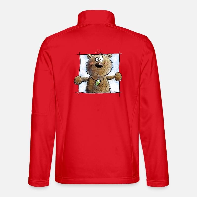Drolliger Brauner Bär I Wildtier Comic Unisex Softshelljacke