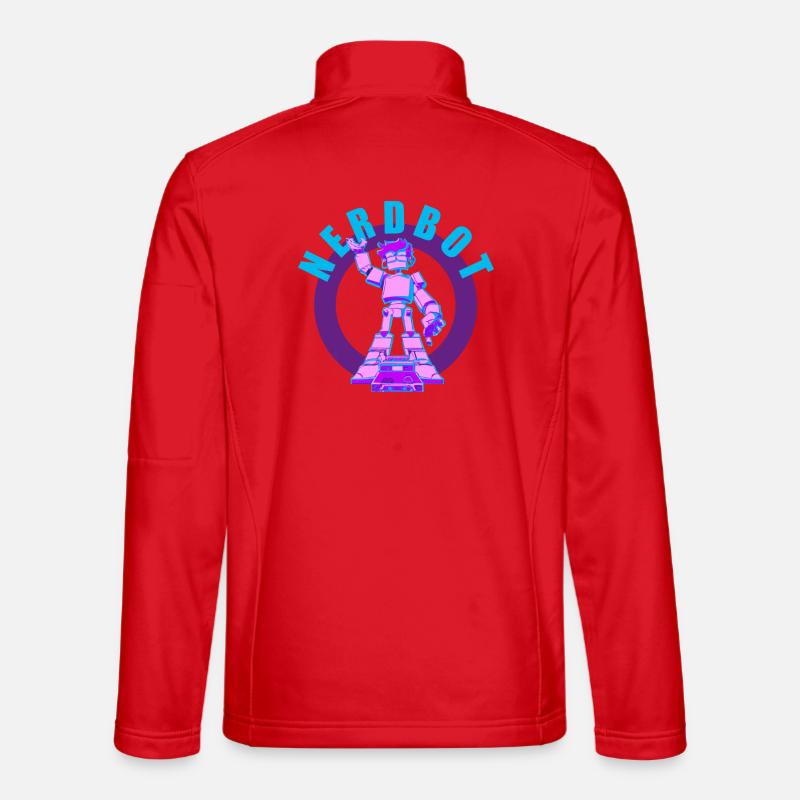 NERDY forever - Nerdbot - Unisex Softshell Jacket - red
