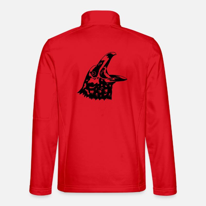 Krähe - Unisex Softshelljacke - Rot