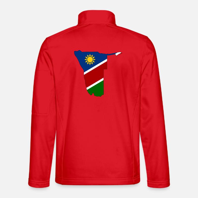 Namibia Flagge Landkarte - Unisex Softshelljacke - Rot