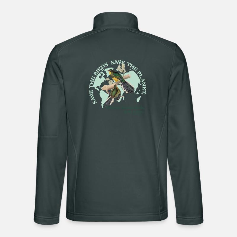 Save the birds. Save the planet. Unisex Softshell Jacket