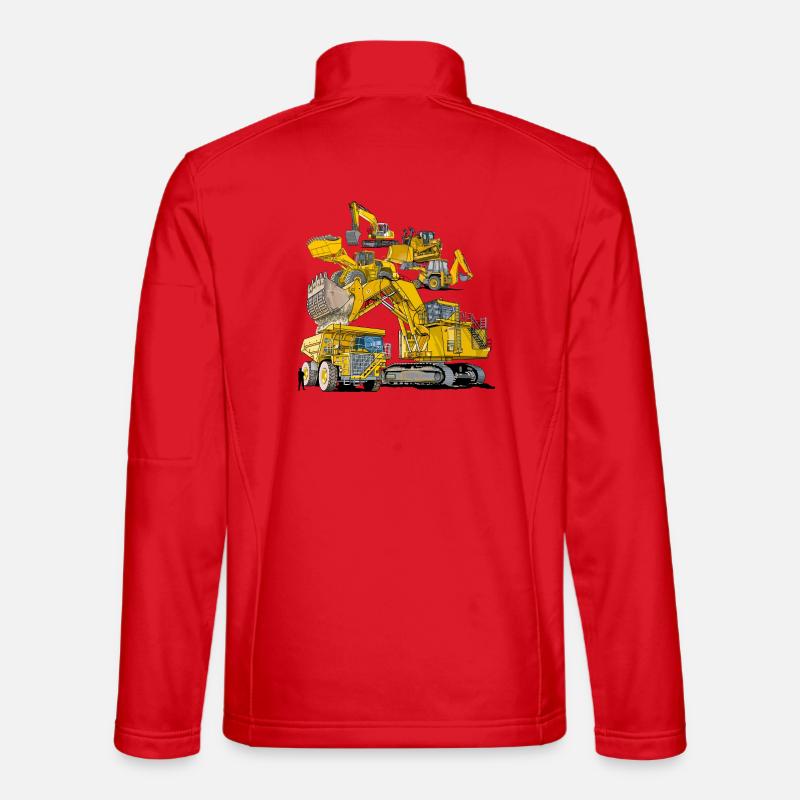Construction site vehicles of the large kind Unisex Softshell Jacket
