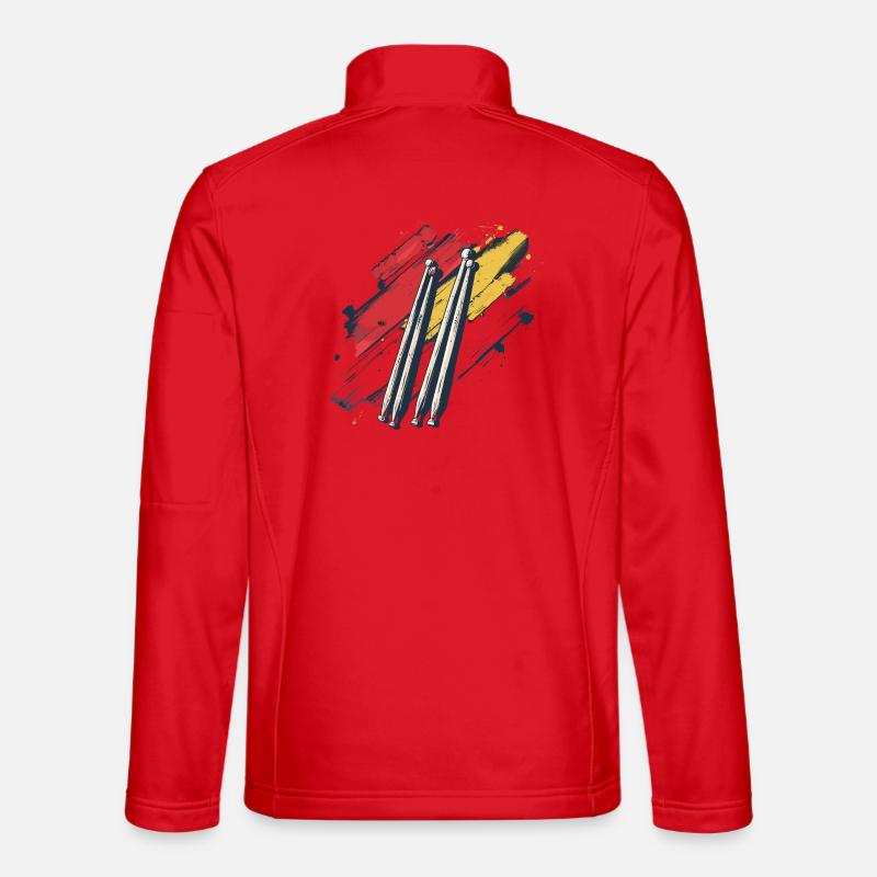 Schlagzeugstöcke Grafik Unisex Softshelljacke