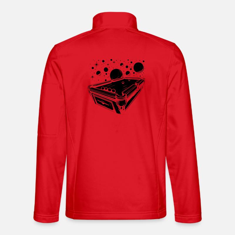 Cartoon Billard - Unisex Softshelljacke - Rot