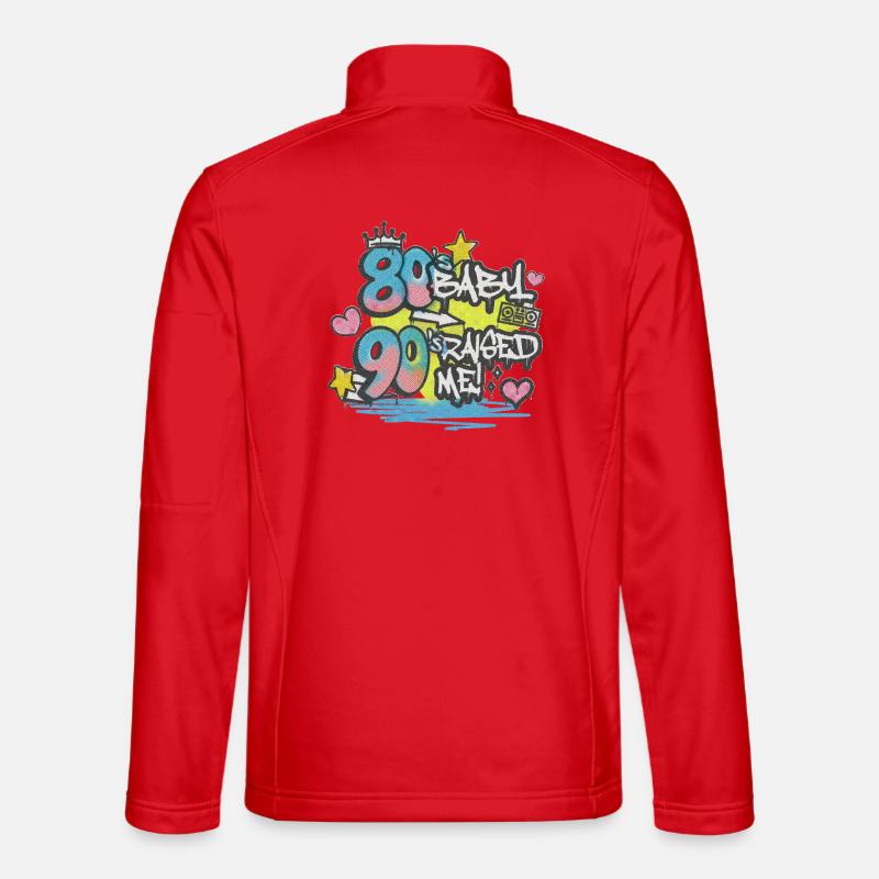 80s Baby 90s Raised Me - Graffiti Motif Unisex Softshell Jacket