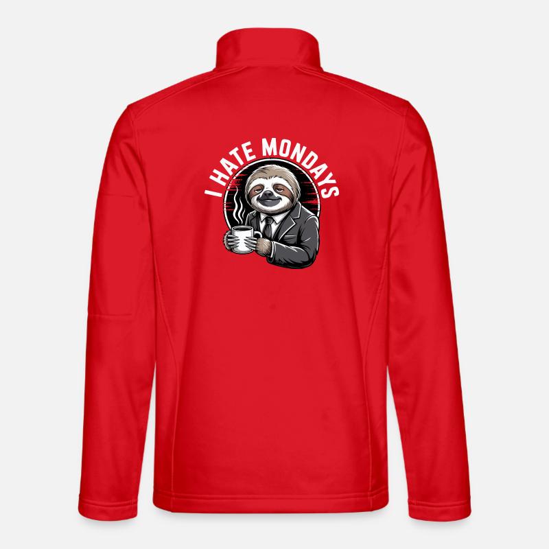 Sloth Monday Mood - Unisex Softshell Jacket - red