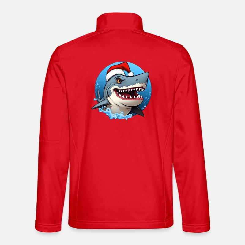 Weihnachtsmann Hai - Unisex Softshelljacke - Rot