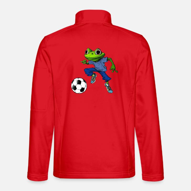 Fussballer Frosch - Unisex Softshelljacke - Rot