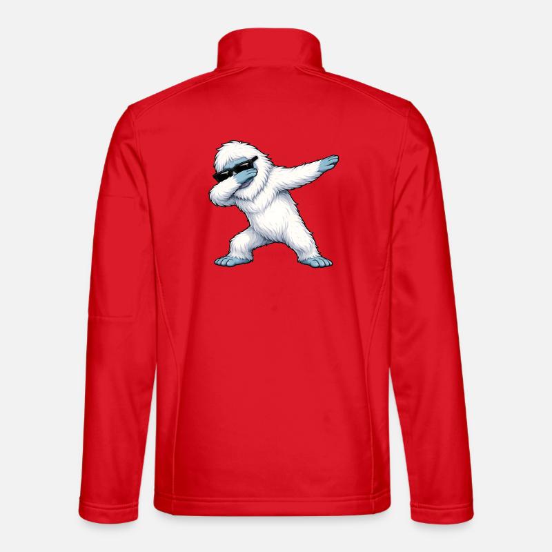 Dabbing Yeti - Unisex Softshelljacke - Rot