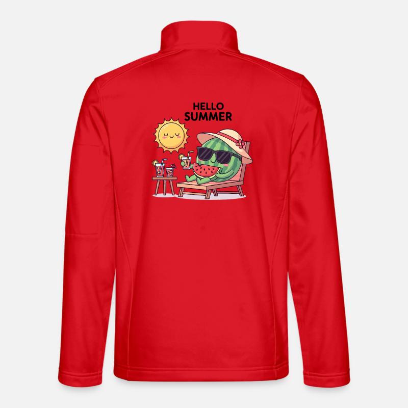 Hello Summer  - Unisex Softshelljacke - Rot