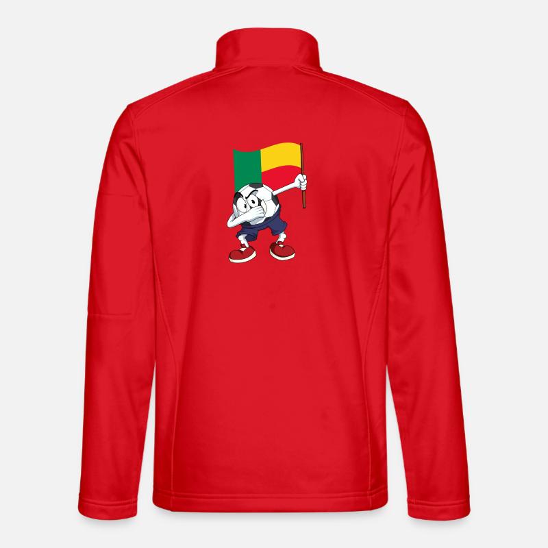 Benin Dabbing Fussball - Unisex Softshelljacke - Rot