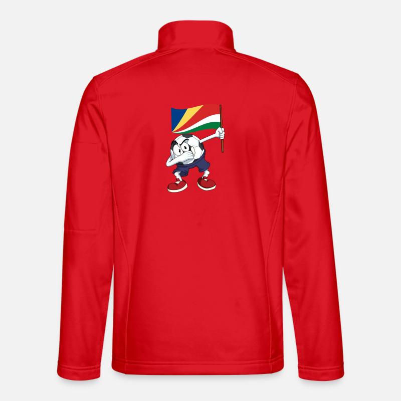 Seychellen Dabbing Fussball - Unisex Softshelljacke - Rot