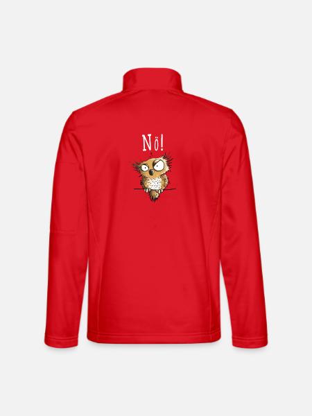 Nö Eule In Montag Morgen Stimmung - Unisex Softshelljacke - Rot