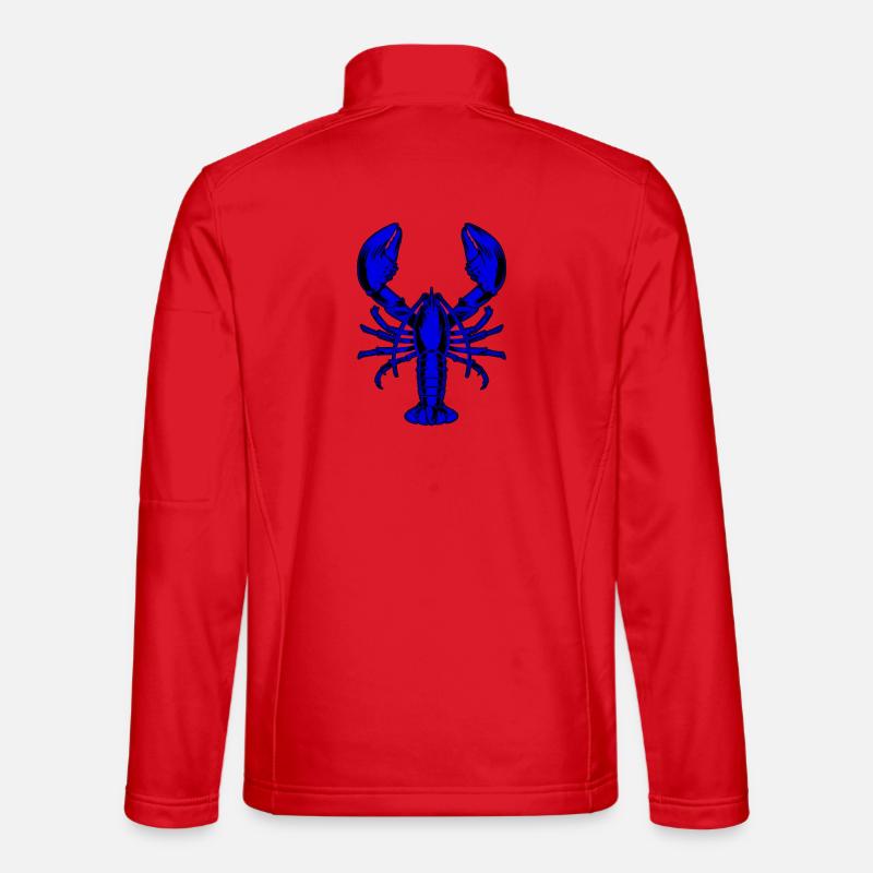 Blue lobster - Unisex Softshell Jacket - red