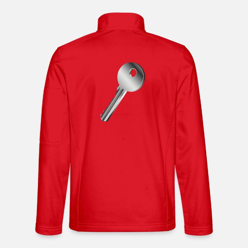 clé unique de couleur argent Veste en tissu softshell Unisexe