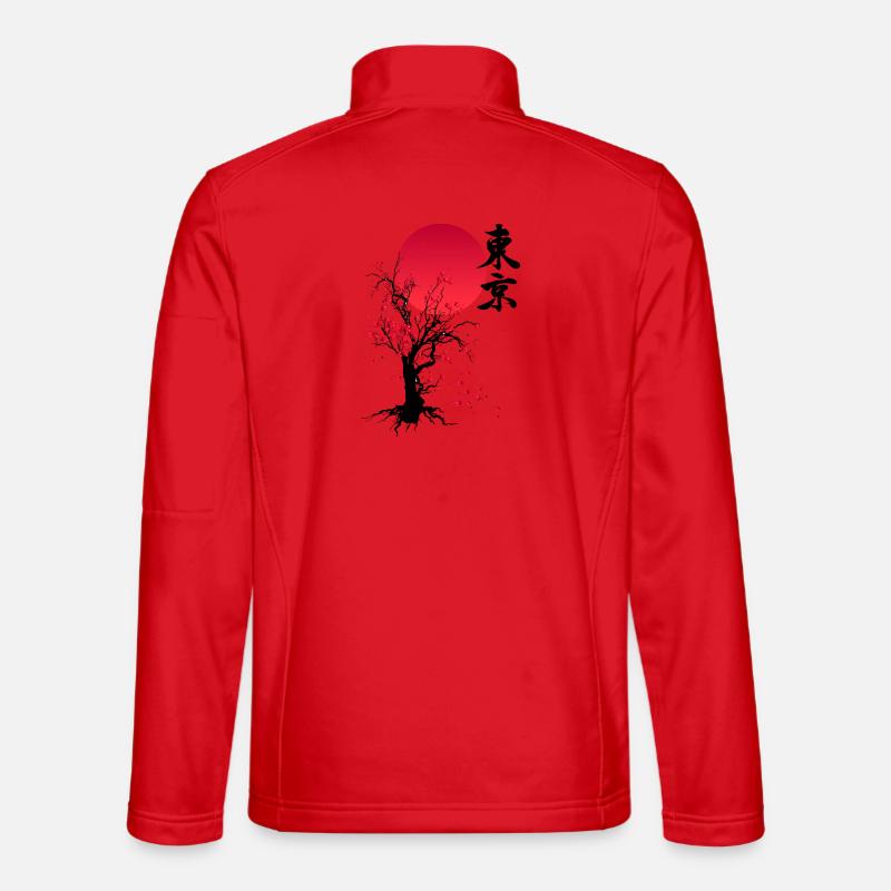 AUTUMN - CHERRY BLOSSOM FALL - Unisex Softshell Jacket - red