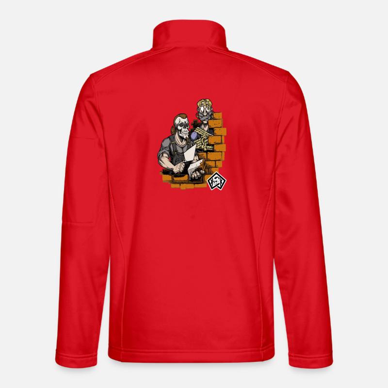 Bricklayer, master mason, craftsman, construction technician - Unisex Softshell Jacket - red