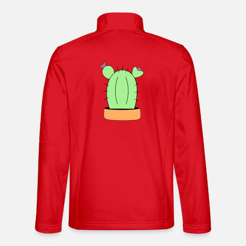 Cactus, cacti, succulents, plant - Unisex Softshell Jacket - red