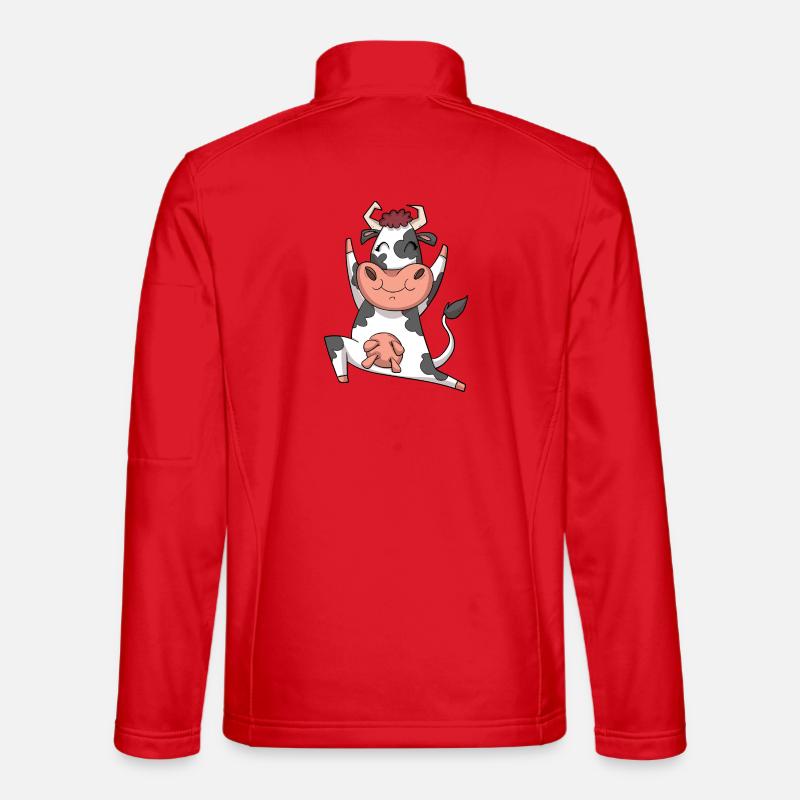 Yoga Kuh - Unisex Softshelljacke - Rot