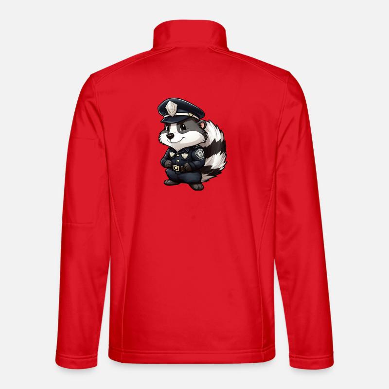 Stinktier Polizei - Unisex Softshelljacke - Rot
