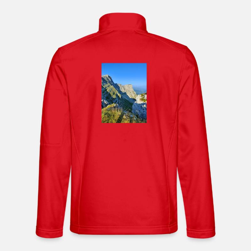 Die Klippen des Vercors - Unisex Softshelljacke - Rot