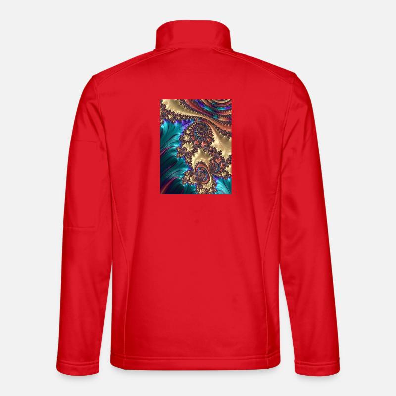 Abstrakt - Unisex Softshelljacke - Rot