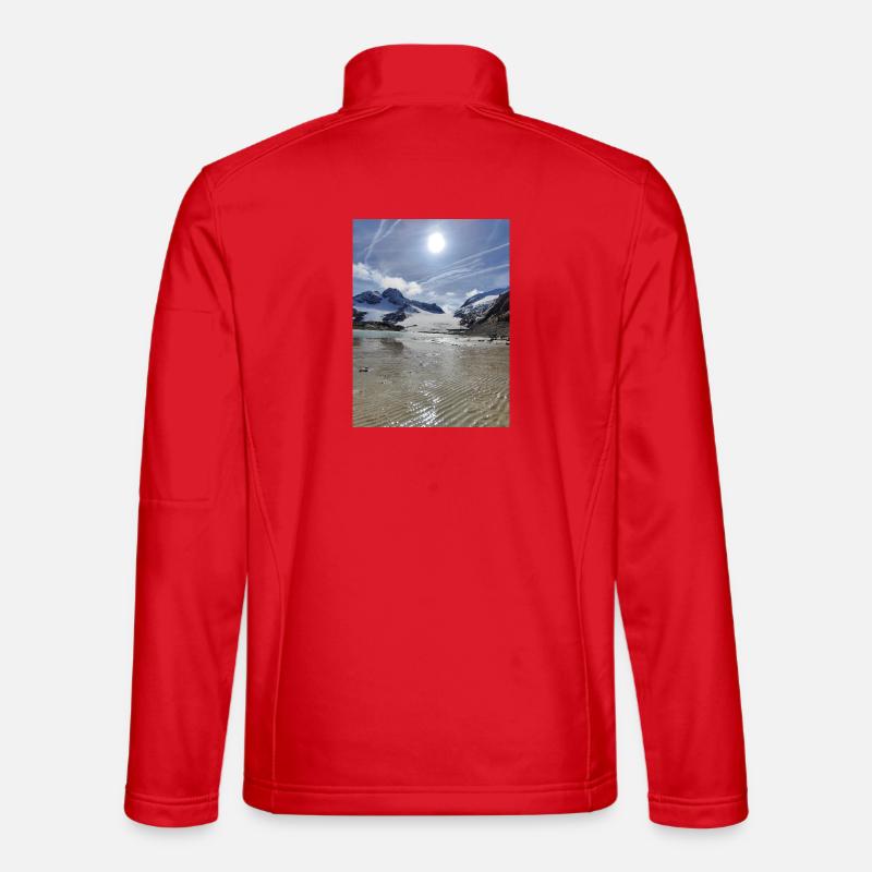 Glacier and Lake - Unisex Softshell Jacket - red