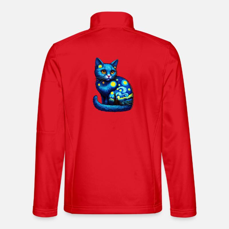 Cat - Unisex Softshell Jacket - red