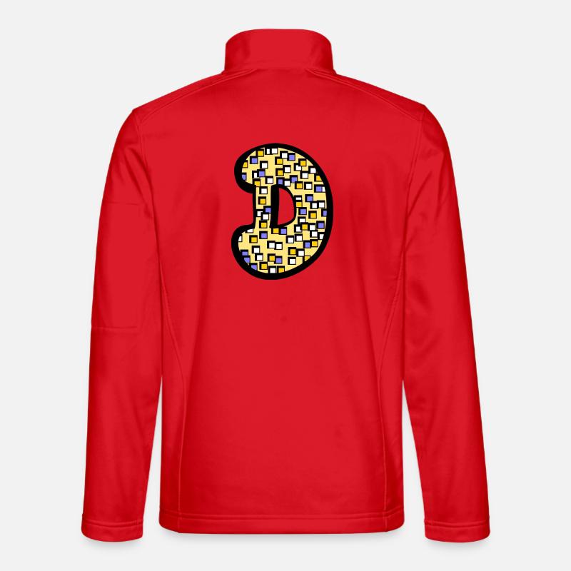 Letter D with character - Unisex Softshell Jacket - red