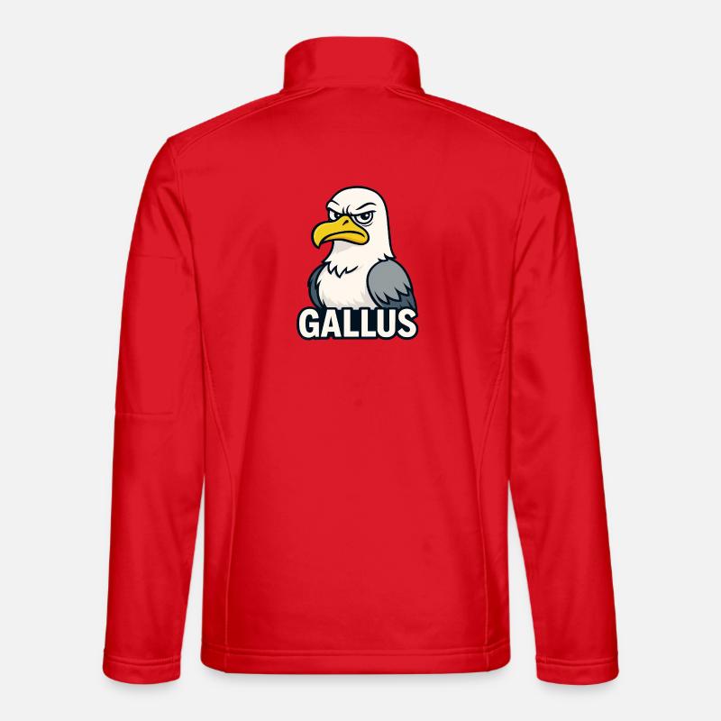 Bold Eagle Mascot Illustration - Unisex Softshell Jacket - red
