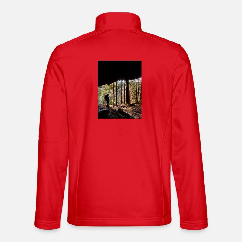 Waldwanderer Naturkunst Design - Unisex Softshelljacke - Rot