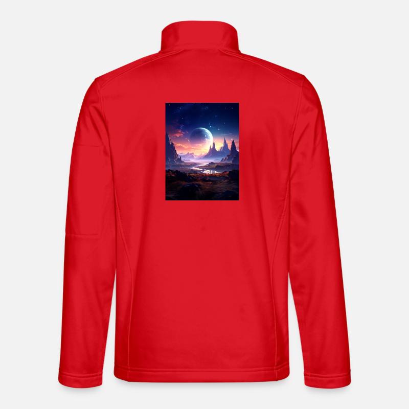 Fantasy Planet Mystery - Unisex Softshell Jacket - red